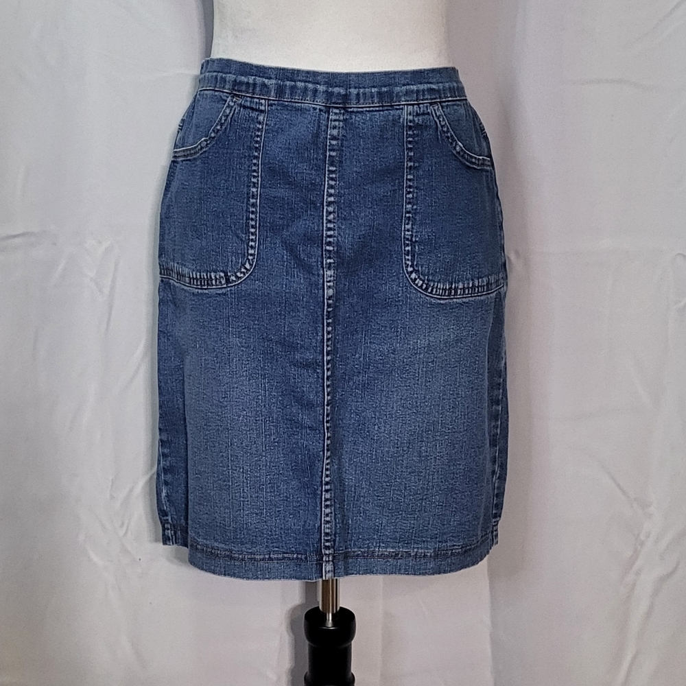 croft & barrow Blue Denim Mini Skirt